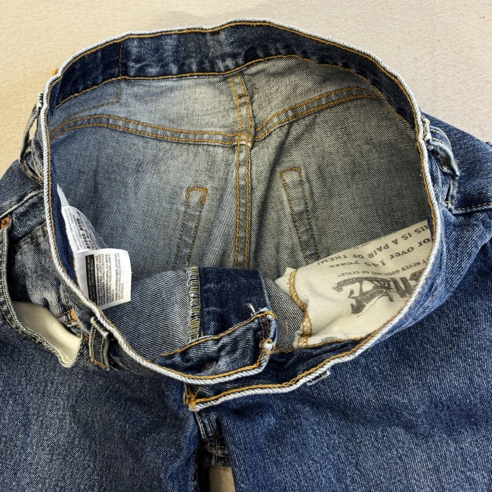 Levis 550 Relaxed Fit Jeans Mens 32x32 Blue Tapered Leg Denim Dark Wash Gorpcore